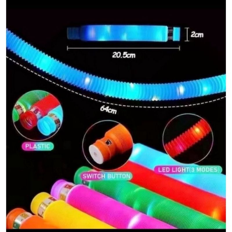 Jual Pop tube LED pop stick light (mainan lampu pipa stik selang warna ...