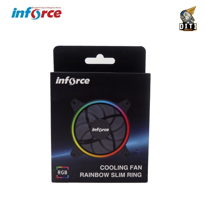Jual Inforce Cooling Fan Rainbow Slim Ring Hydro Bearing 120mm Kipas ...