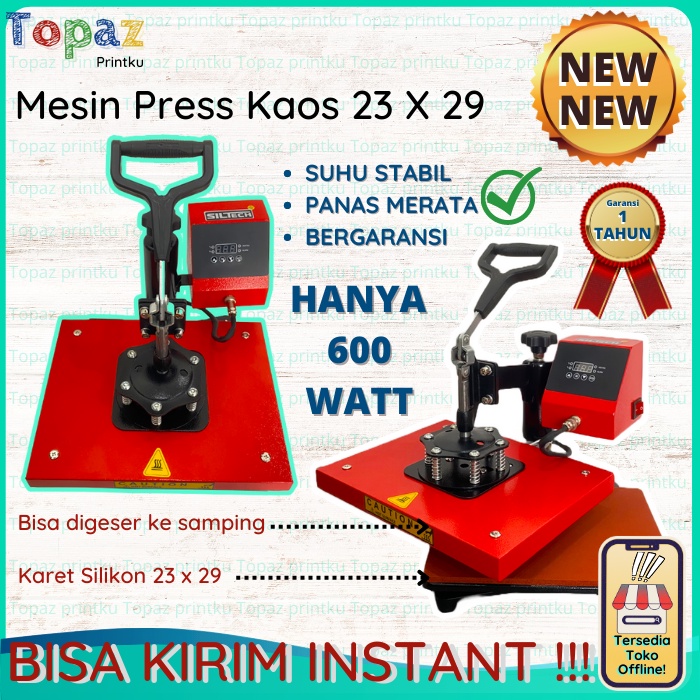 Jual Mesin Press Sablon Kaos Digital 23 X 29 Heat Press Machine ( DTG