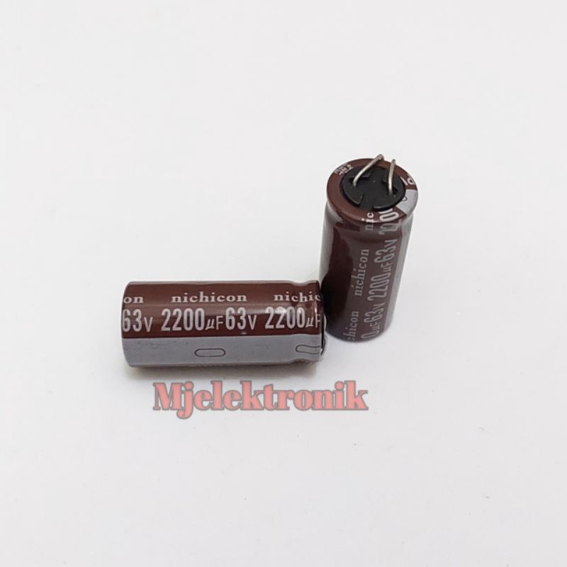 Combo 5 Con Tụ Điện Nichicon 2200uF 50V 25x16mm Đen | Việt Nam