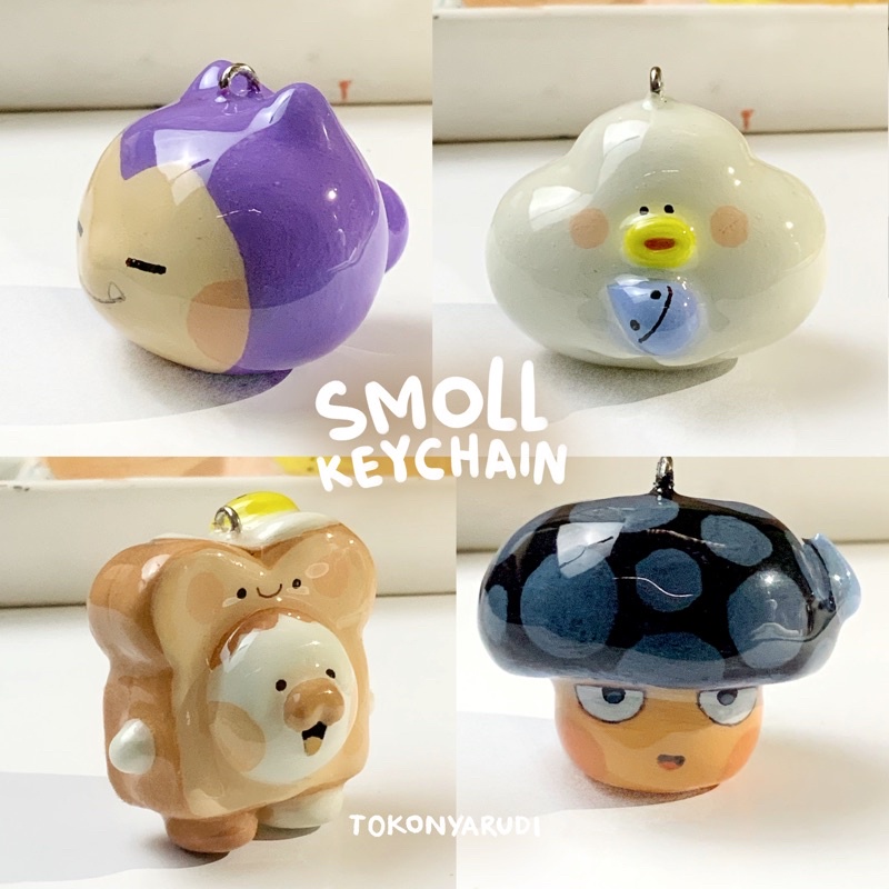 Jual handmade smoll 3D art keychain lucu clay art by rudi Shopee
