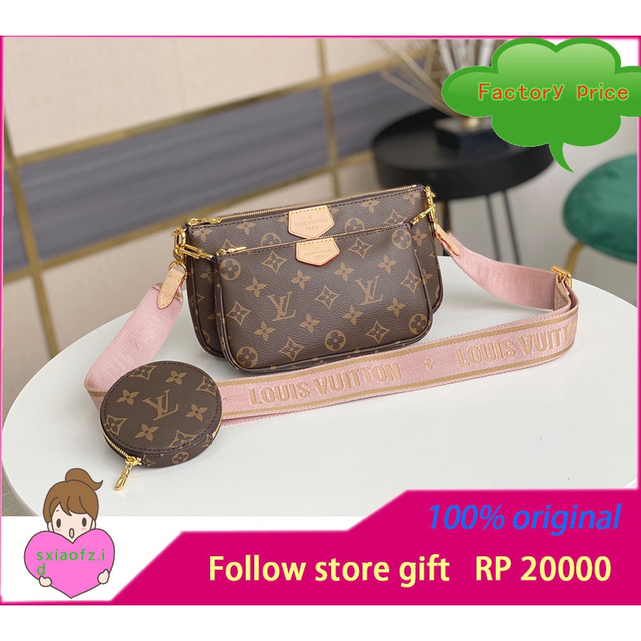 Jual Original - LV Louis Vuitton Multi Pochette Mono Pink Multipochette -  Jakarta Barat - Shop Lusso