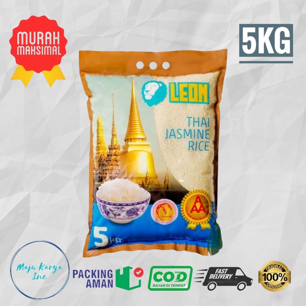 Jual Beras Leon Thailand Jasmine Rice 5 Kg | Shopee Indonesia