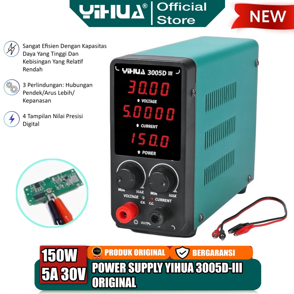 Jual Yihua 3005DIII Power Supply HP Digital 5A 30V Penghancur Short