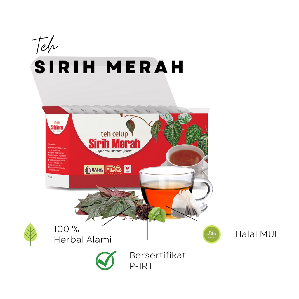 Jual Tazakka Teh Daun Sirih Merah Original Halal Isi 20 Kantung Celup Tea Bag Antioksidan 9415