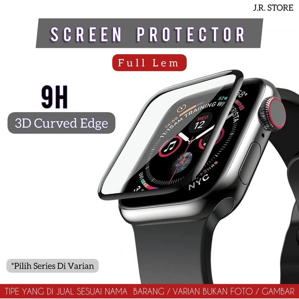 Jual FULL TEMPERED GLASS anti gores APPLE WATCH SERI 9 SERI 8 SERI 7 SERI 6 SERI 5 SERI 4 SERI 3 SERI 2 SERI SE Gen2 Gen1 SIZE 45mm 41mm 44mm 40mm 42mm 38mm Shopee Indonesia