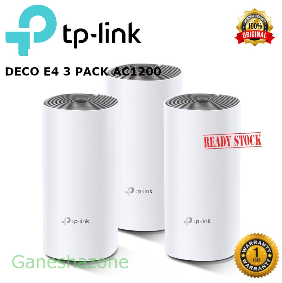 Jual TP-Link DECO E4 3 Pack AC1200 Whole Home Mesh Wi-Fi System ...