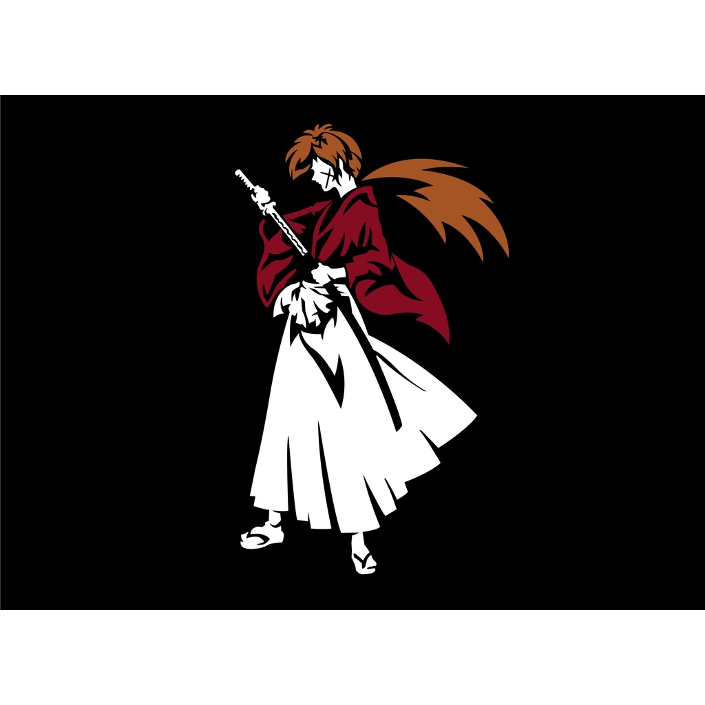 Jual Sticker Cutting Himura Kenshin Samurai X Anime Manga | Shopee ...