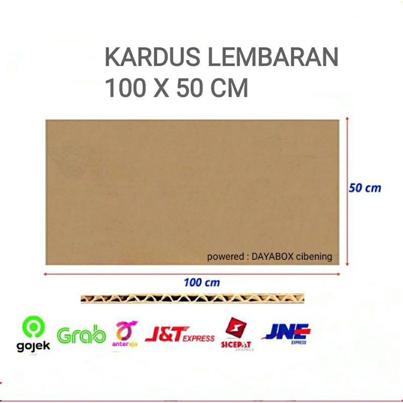 Jual KARDUS LEMBARAN BARU 100X50 CM KARTON SHEET PACKAGING | Shopee ...