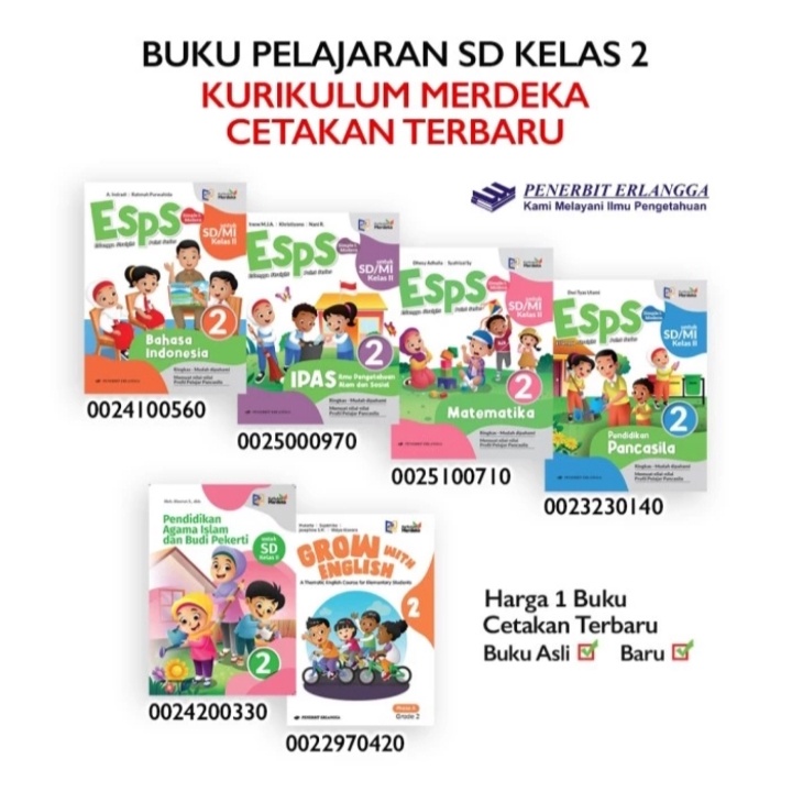Jual ORI harga satuan buku teks Esps kurikulum merdeka untuk SD/mi ...