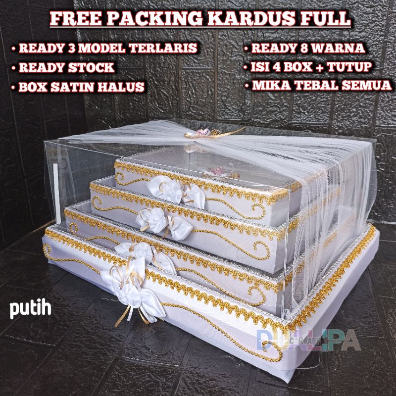 Jual Box Mahar Seserahan Pernikahan Lamaran Bawaan Pengantin Isi 4 ...
