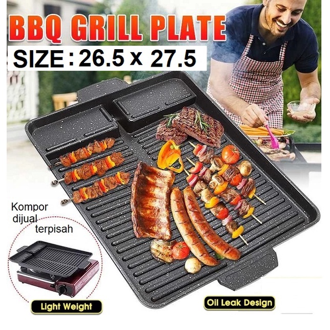 Jual Korean BBQ Yakiniku Grill Plate Grill Kotak atas kompor grill
