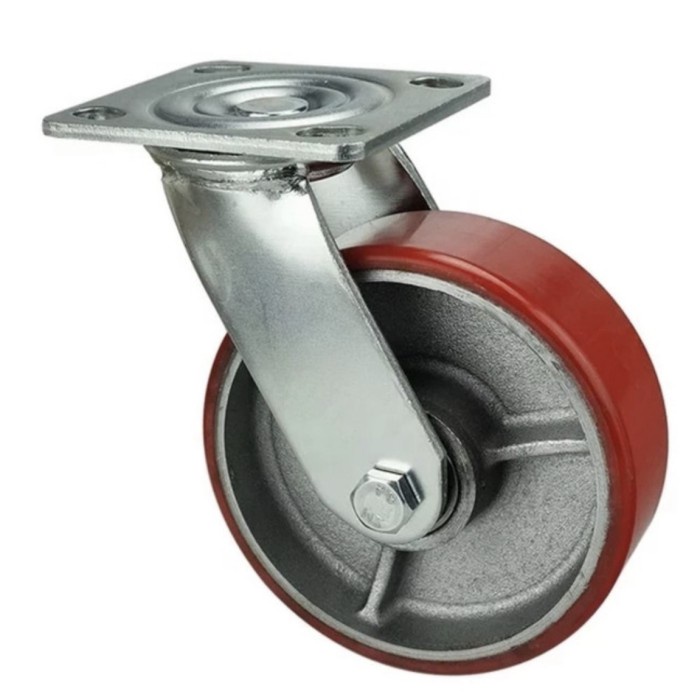 Jual Roda Roda Caster Troli Trolly Pu Merah 8 Inch Taiwan Heavy Duty ...