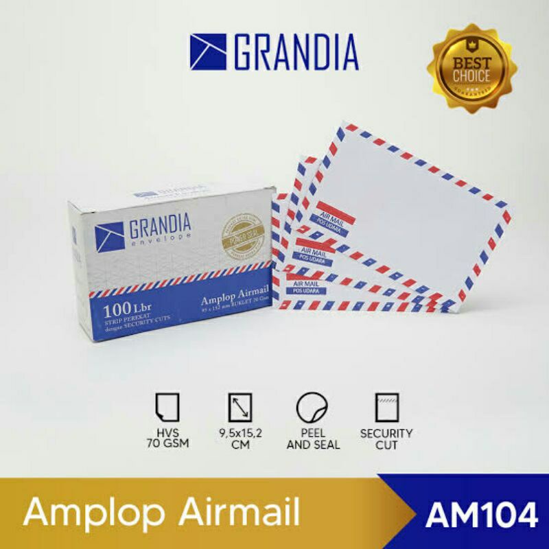 Jual Amplop Air Mail / Garis Grandia Isi 100 Lembar | Shopee Indonesia