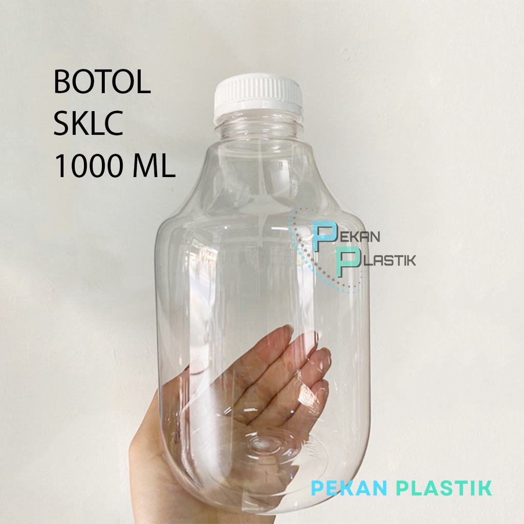 Jual (PER 5 PCS) BOTOL SKLC 1000 ML TUTUP PUTIH | Shopee Indonesia