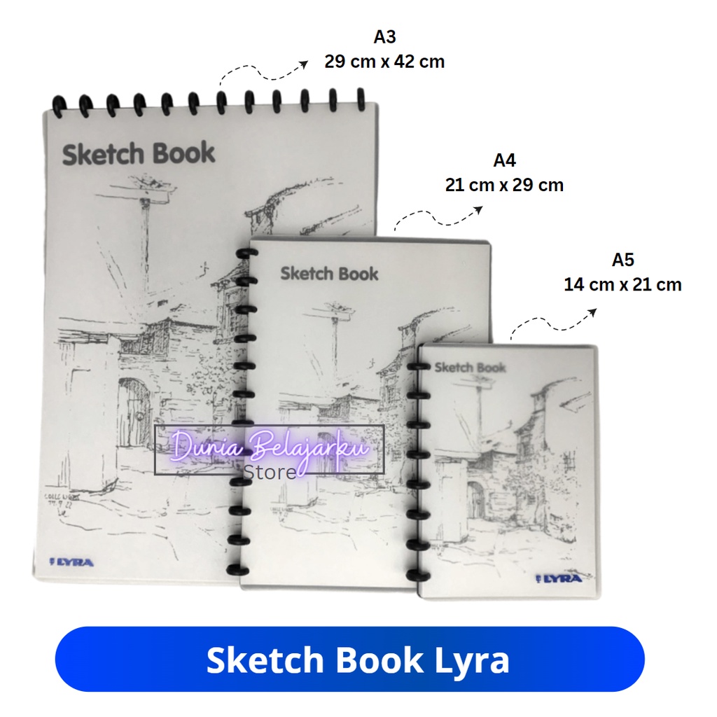 Jual Lyra Sketchbook A3 A4 A5 Refill Buku Sketsa Gambar 150 Gsm