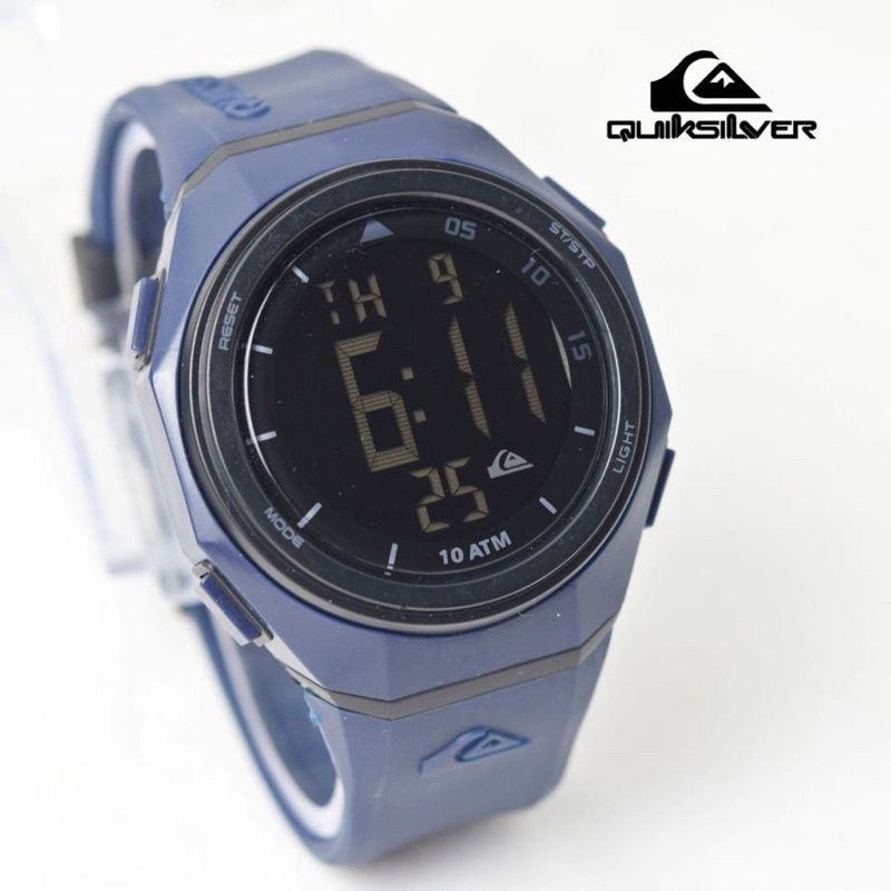 Jual NUSANTARA Jam Tangan Pria Digital Quiksilver Cekung Rubber Tahan