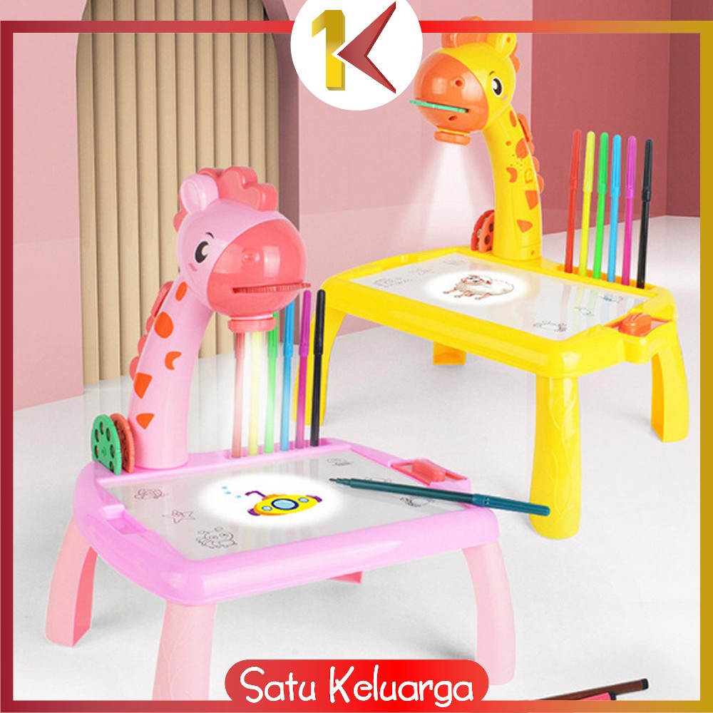 Jual SK-M47 Mainan Anak Projector Painting Jerapah Proyektor Meja ...