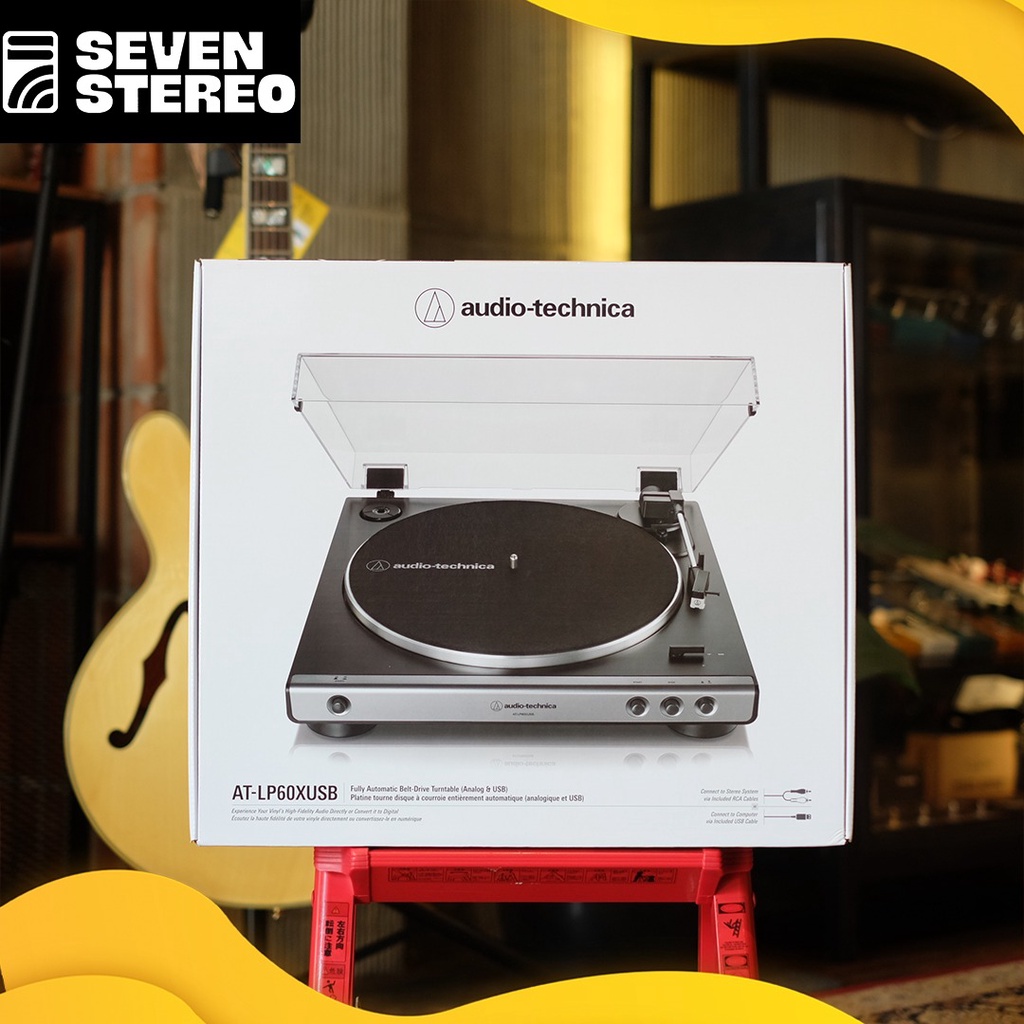 Jual Audio Technica AT LP60X USB Fully Automatic BeltDrive Turntable