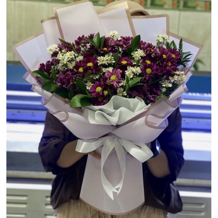 Jual Hand Bucket Buket Bunga Aster Buket Wisuda Frash Rose Bouquet Bucket Murah Shopee