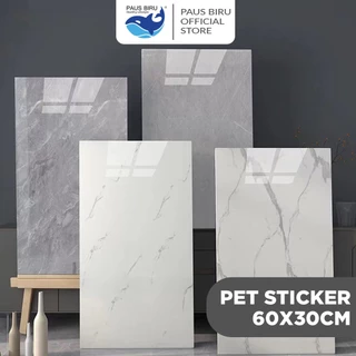 Paus Biru - Wallpaper dinding Vinyl Marble 30 x 60 cm 0,3cm / Vinyl Marbel Granit / Stiker Keramik