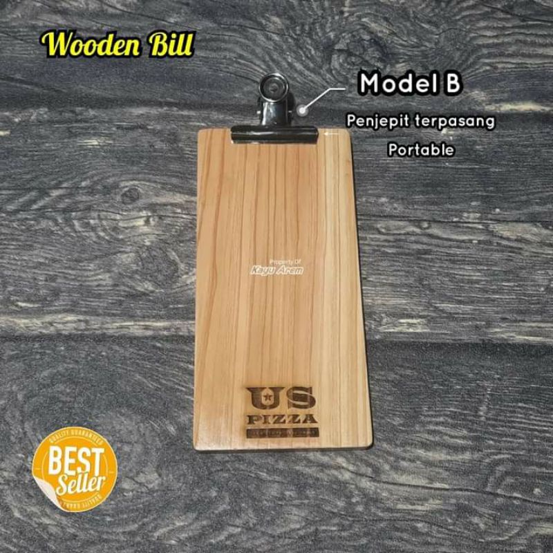 Jual Papan Bill Cafe Resto Kayu / Wooden Holder Nota Tagihan [ Free ...
