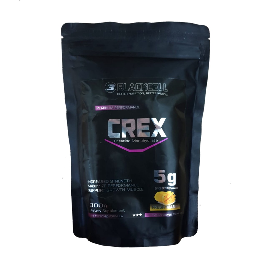 Jual Eceran Creatine Blackcell Crex Monohydrate Powder 100gram Black