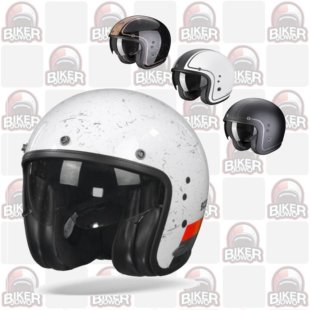 Jual Helm Scorpion Belfast Jet Classic Retro Cafe Racer Open Face ...