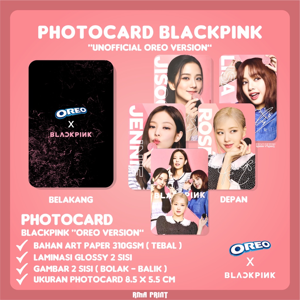 Jual Photocard Blackpink X Oreo Unofficial Shopee Indonesia