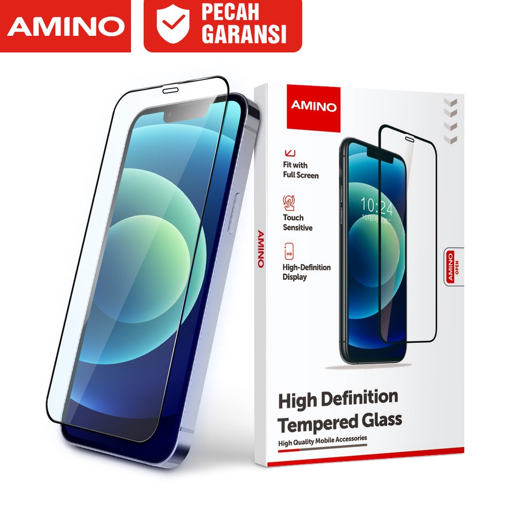 AMINO Tempered Glass 5D Untuk Iphone 18 Pro 18 Pro Max 17 17 Pro 17 Pro Max  XR  11 11 PRO MAX 12  12 Pro Max 13 13 Pro 13 Pro Max 14 14 Pro Max 15 15 Pro 15 Pro Max 16 16 Pro 16 Pro Max 16e Fullcover 9H Screen Protector / Anti Minyak /  Full Layar