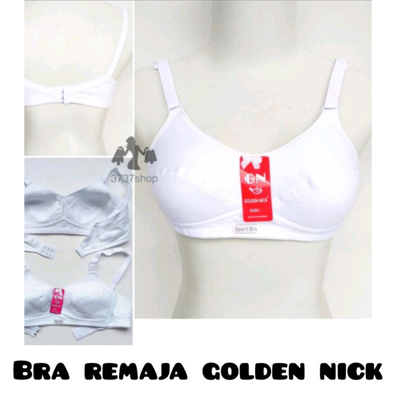 Bra/BH GN Golden Nick 857 Putih Polos Kait 2 Tanpa Busa | Bra Perempuan