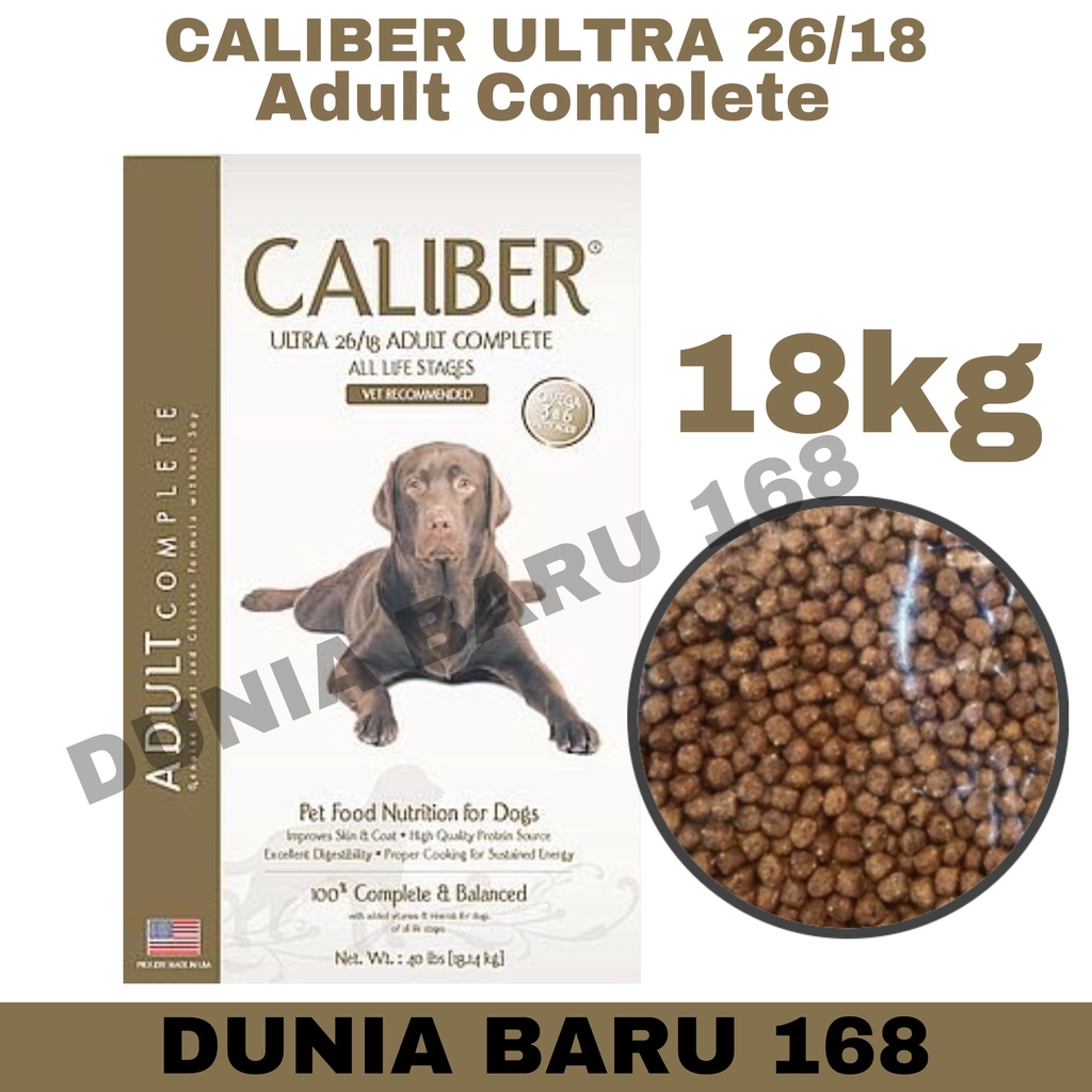 Jual Caliber Ultra 26 18 Dog Food Kualitas Premium 18kg gojek