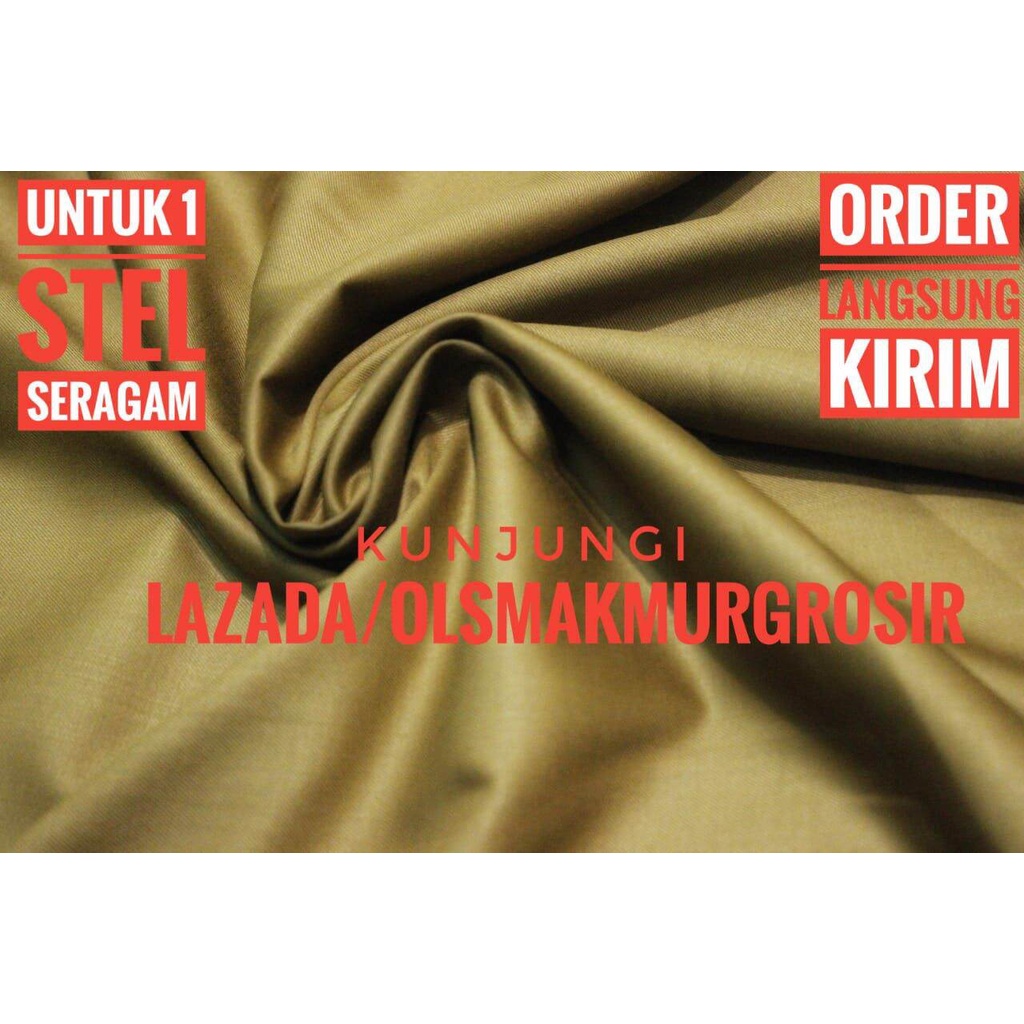 Jual (COD) Bahan kain semi wool katun seragam dinas PNS PDH pemda khaki