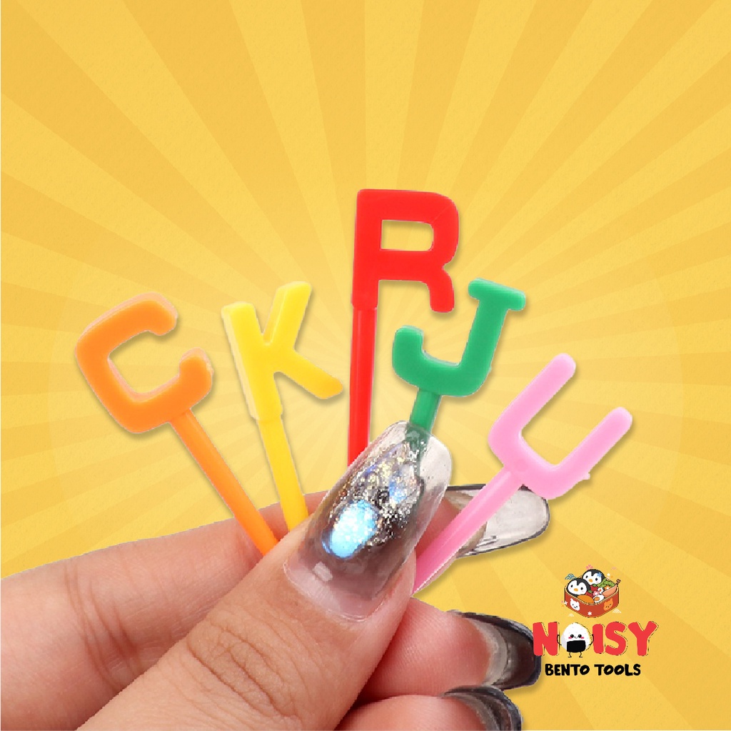 Jual ALPHABET PICK | TUSUKAN BENTO HURUF A-Z | Shopee Indonesia