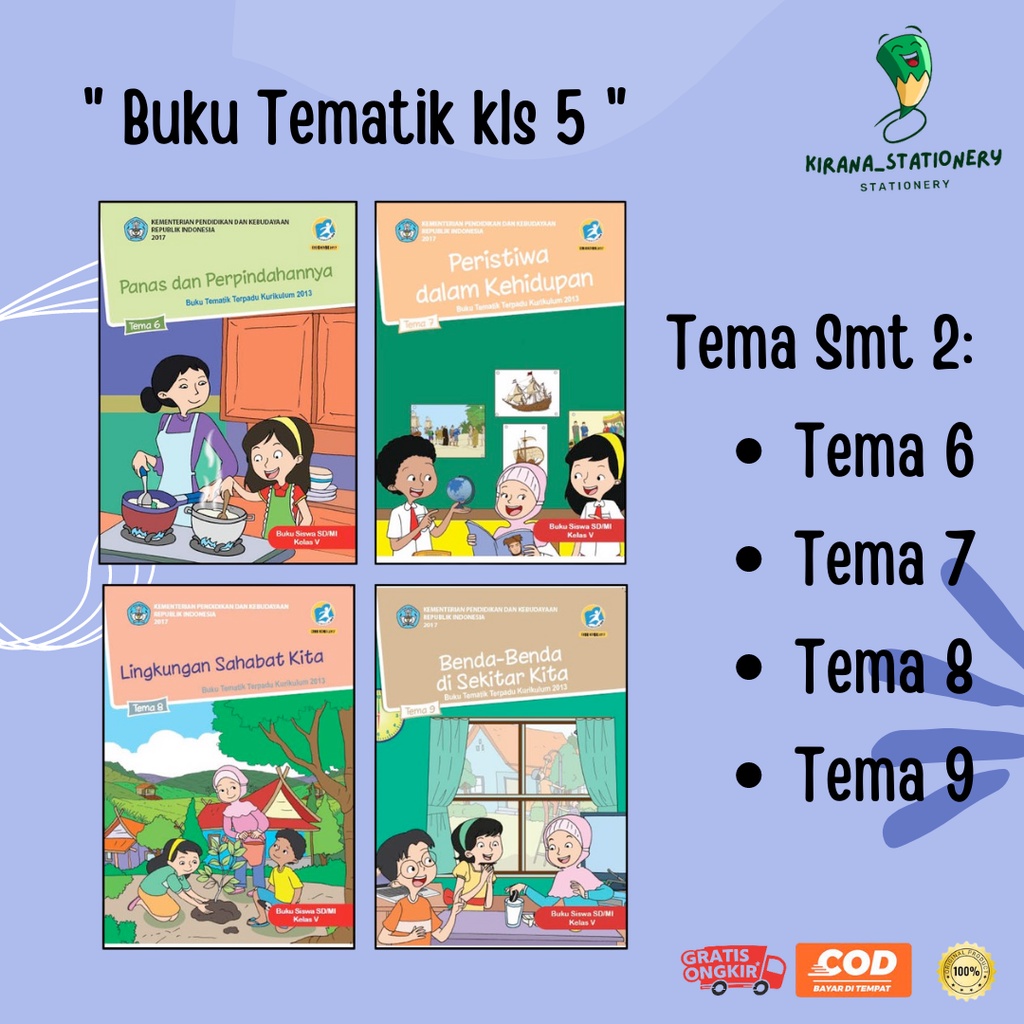 Jual BUKU TEMATIK KELAS 5 SEMESTER 2 TEMA 4 TEMA 5 TEMA 6 TEMA 7 TEMA 8 ...