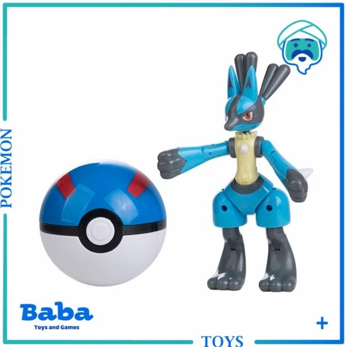 Jual Harga Murah Mainan Anak Pokemon Pokeball Deformation Toy Lucario ...