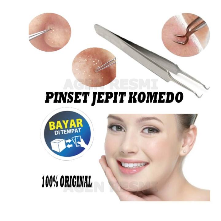 Jual Pinset Jepit Komedo Jerawat Stainless Steel ORI Blackhead Tweezer Shopee Indonesia