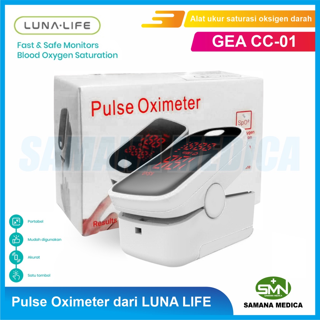 Jual Pulse Oximeter Luna Life Kox Alat Saturasi Oksigen Darah Grafik Dan Nilai Denyut Nadi