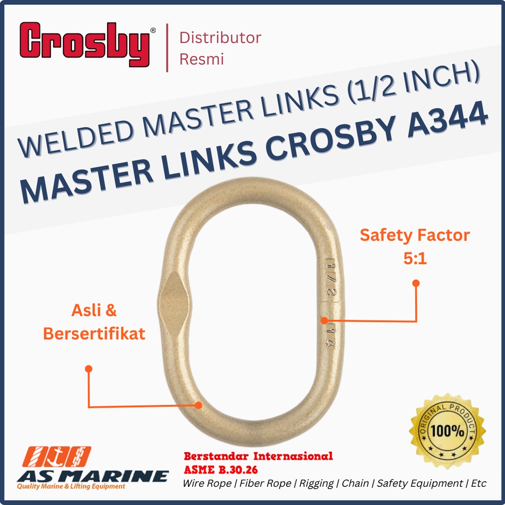 Jual Crosby Master Link A344 1/2 Inch Shopee Indonesia