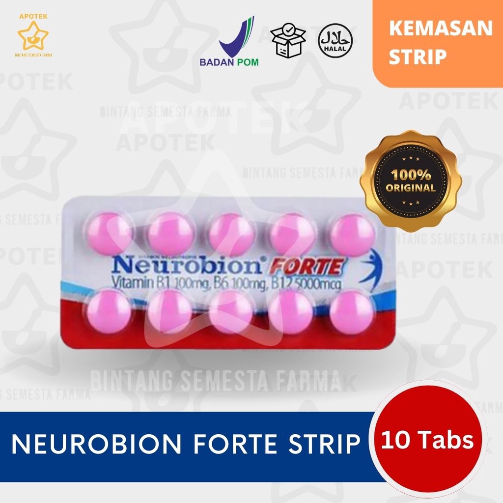 Jual Neurobion Forte Strip Isi 10 Tablets Shopee Indonesia