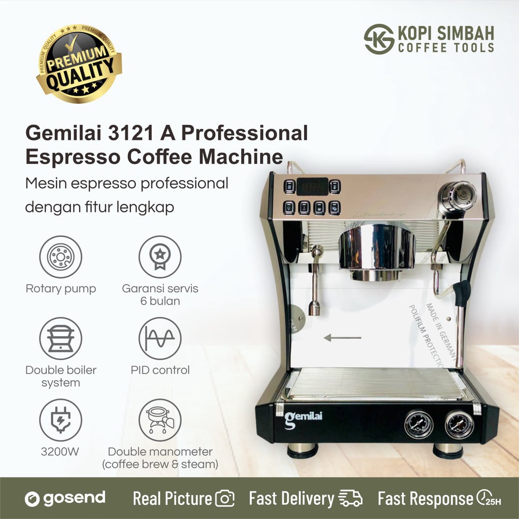 Jual Mesin Espresso GEMILAI 3121A Coffee Maker Machine Alat Pembuat