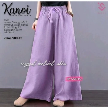 Celana Kulot Super Jumbo Kain Katun Linen