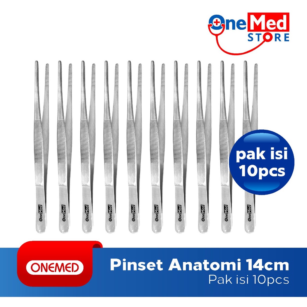 Jual Pinset Anatomi 14cm Stainless Steel 10 Pcs Onemed | Shopee Indonesia