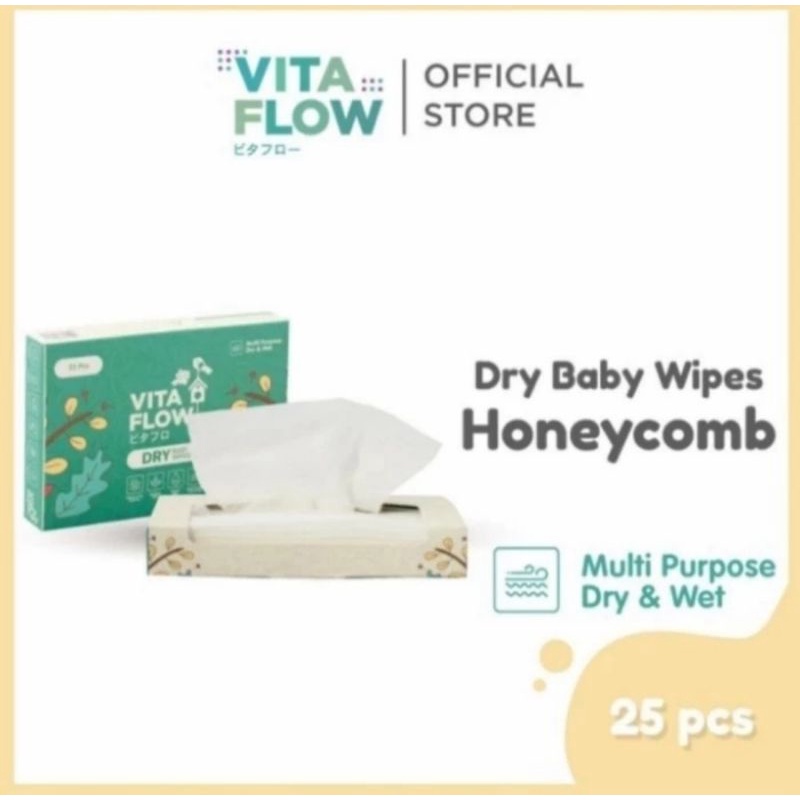 Jual Vitaflow multipurpose Dry tissue baby wales tisu (Isi 25 sheets ...