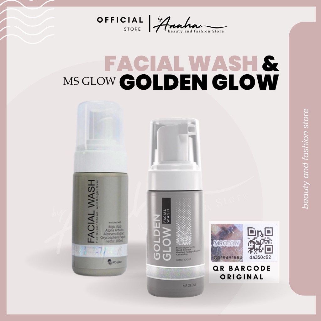 Jual ANH MS GLOW FACIAL WASH / GOLDEN GLOW ACNE FACE WASH MS GLOW