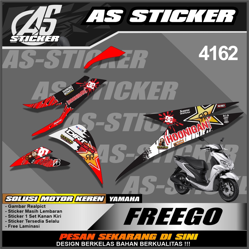 Jual 4162a Sticker Striping Variasi List Yamaha Freego - Striping ...