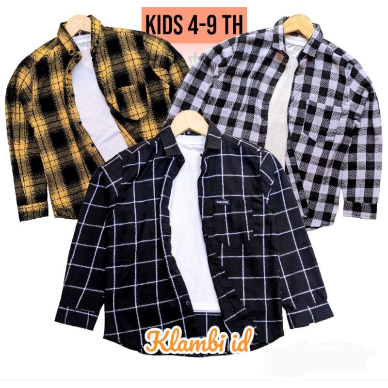 Jual Kemeja Anak Laki Laki Kemeja Anak Panjang Kemeja Flanel Anak