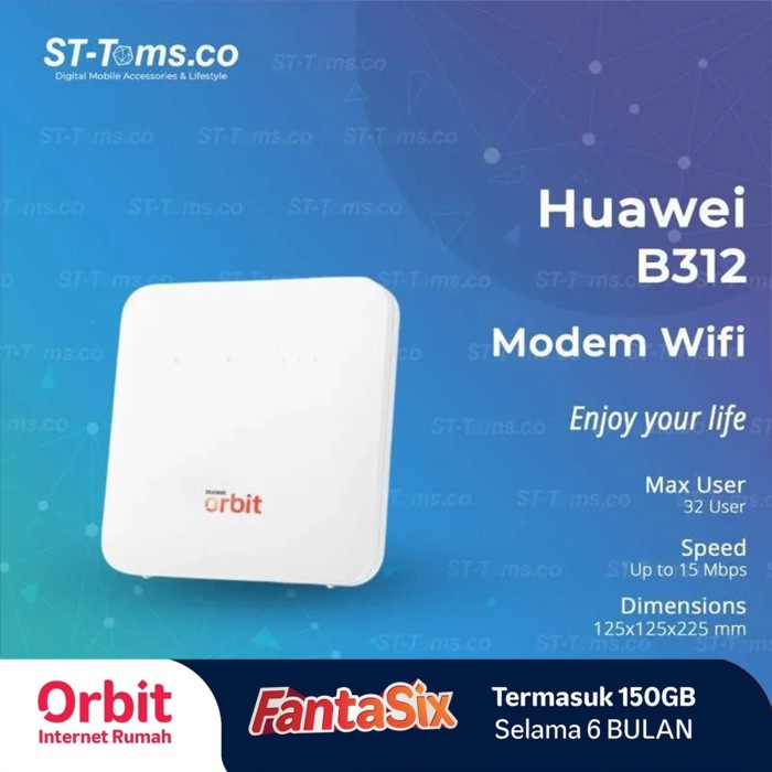 Jual Huawei B312 Modem Wifi Home Router 4G Telkomsel Orbit Star 2