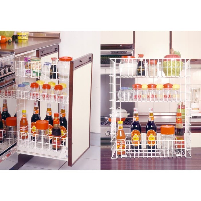 Jual Rak Rak Botol Tarik 3 Susun Modelin Kitchen Set Bawah | Shopee ...