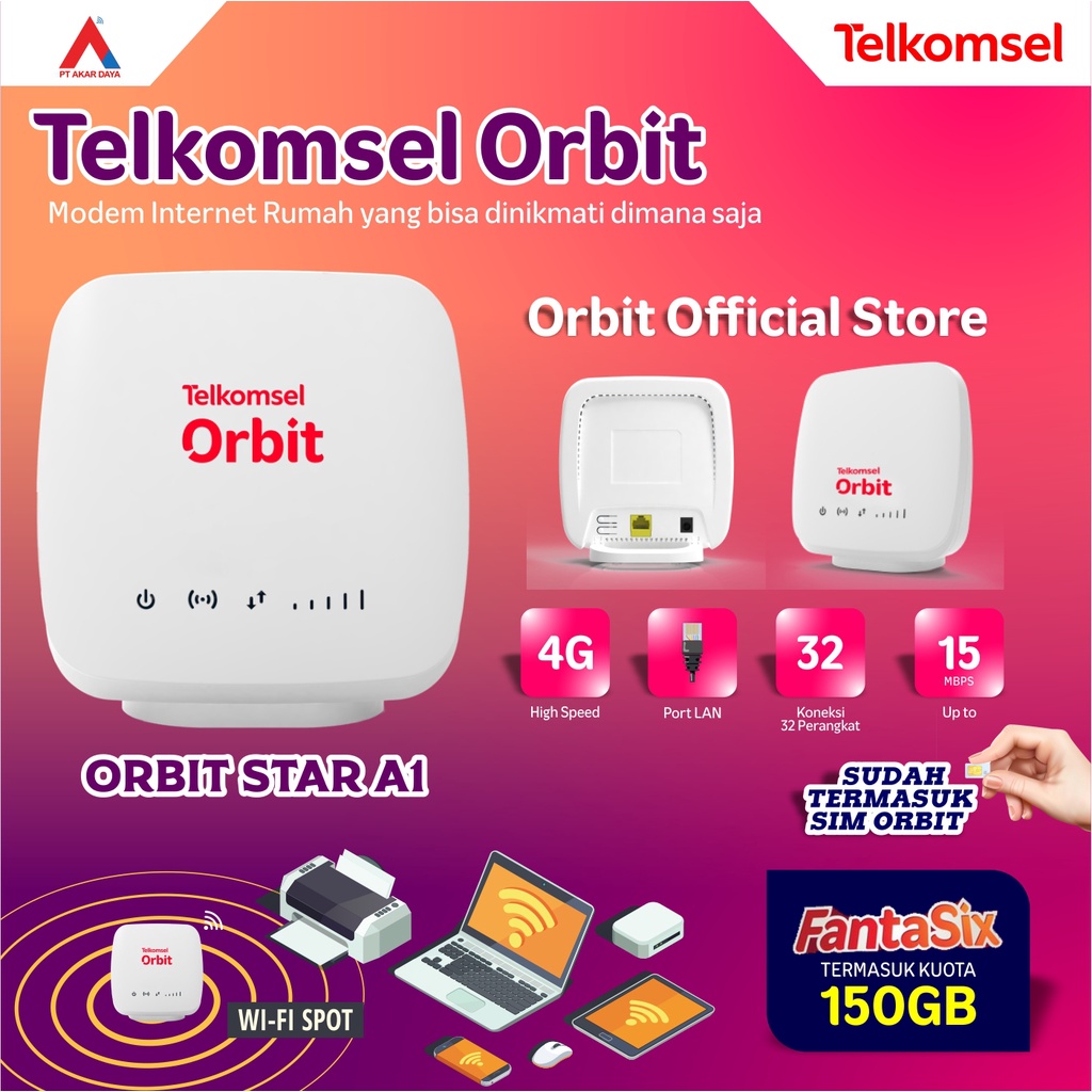 Jual Advan Telkomsel Orbit Star A1 - Modem Wifi Tipe Star A1 - Orbit A1 ...